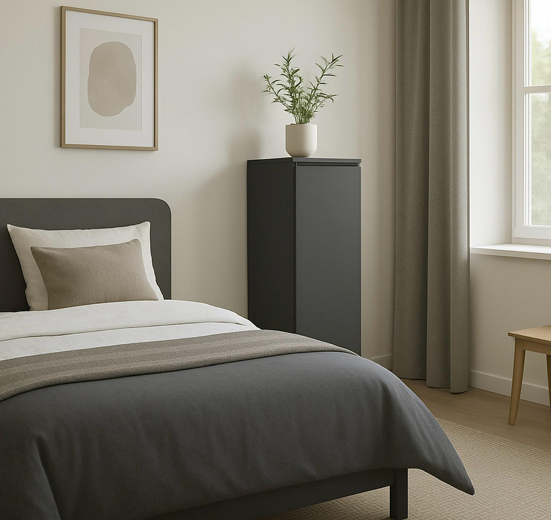 Тумба прикроватная MEBEX 40х40х100 см Серый темный (VS4D400DG) - фото 2