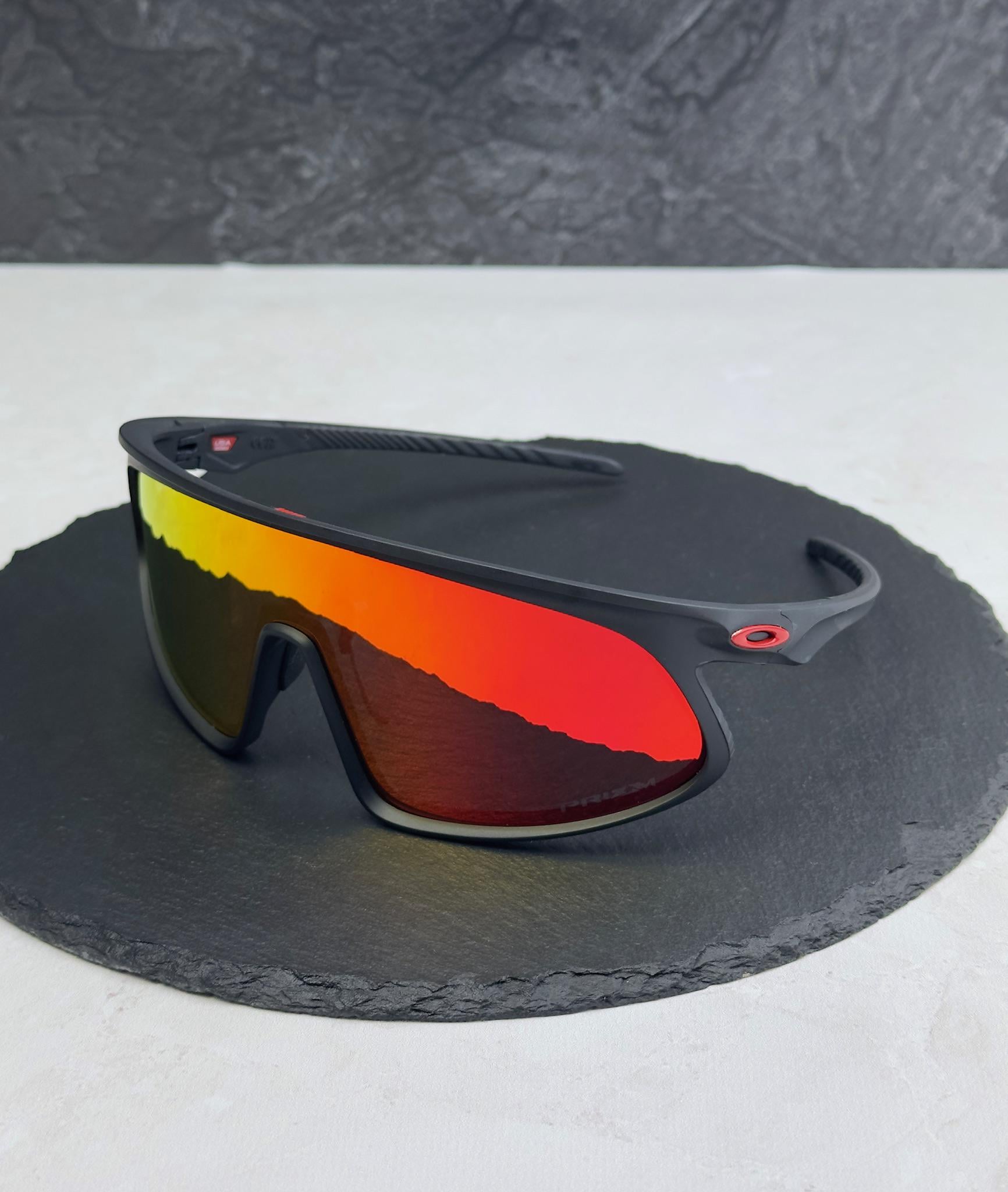 Солнцезащитные очки Oakley Resistor OO9484 матовые с линзой Prizm Ruby спортивный щиток Черный