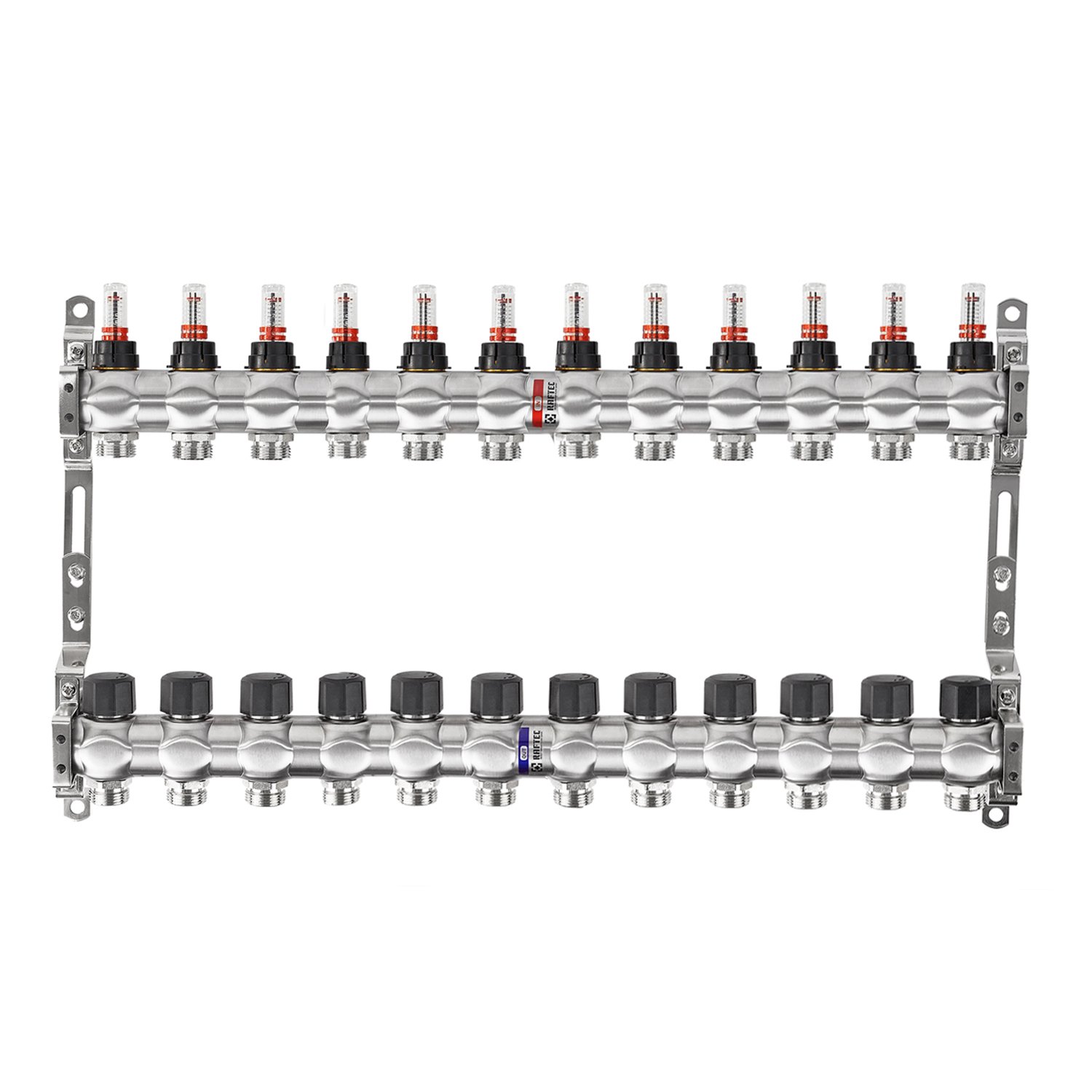 Коллектор с расходомерами Raftec 1″x12 RC03-12