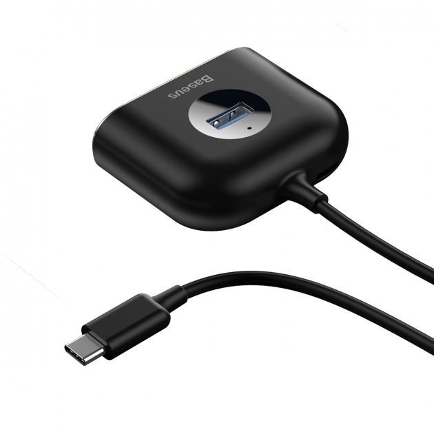 HUB адаптер BASEUS USB Square Round, 4USB, черный - фото 3