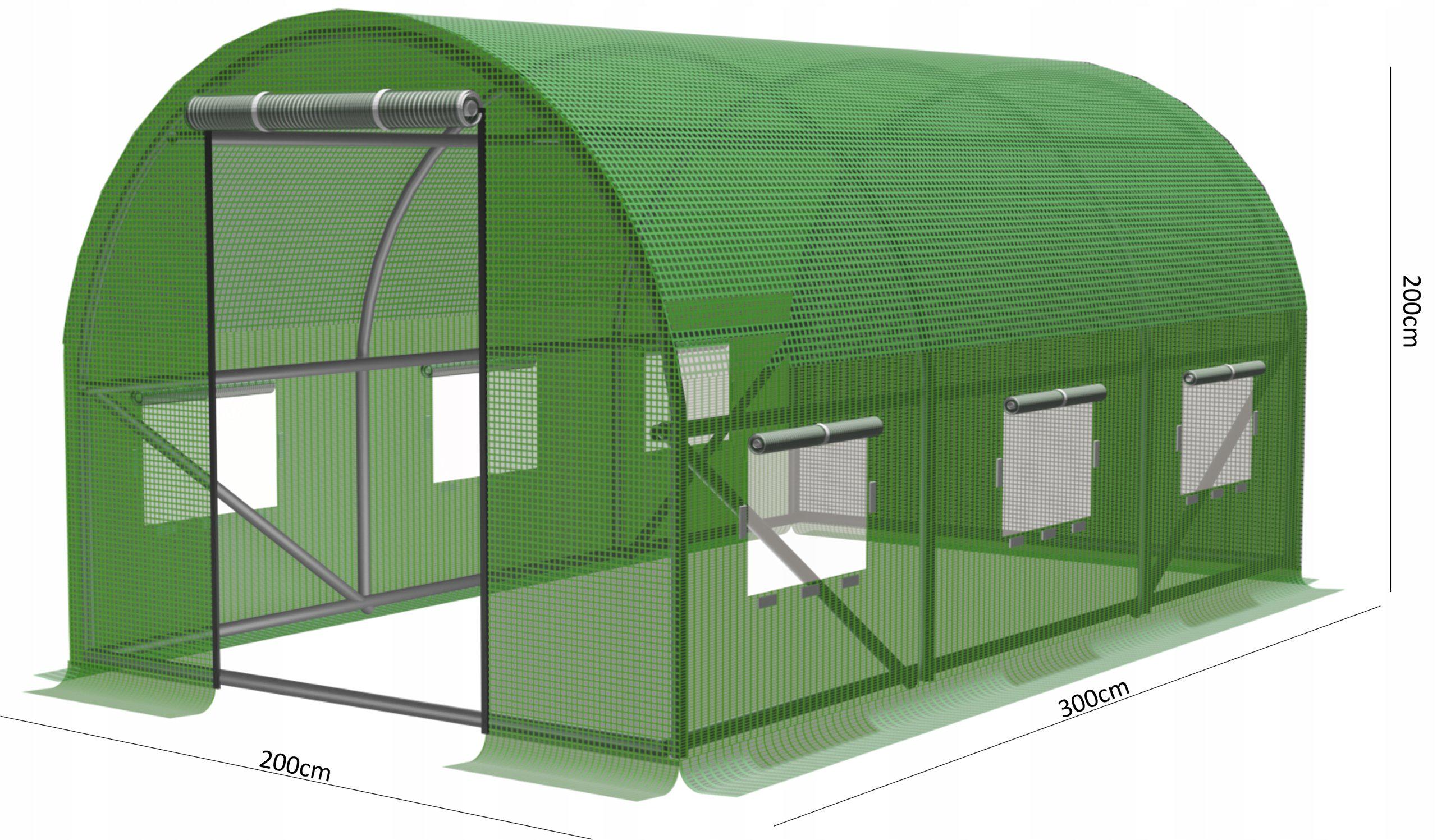 Парник теплиця Garden Line 3x2x2 м Зелений (TUN5552) - фото 18