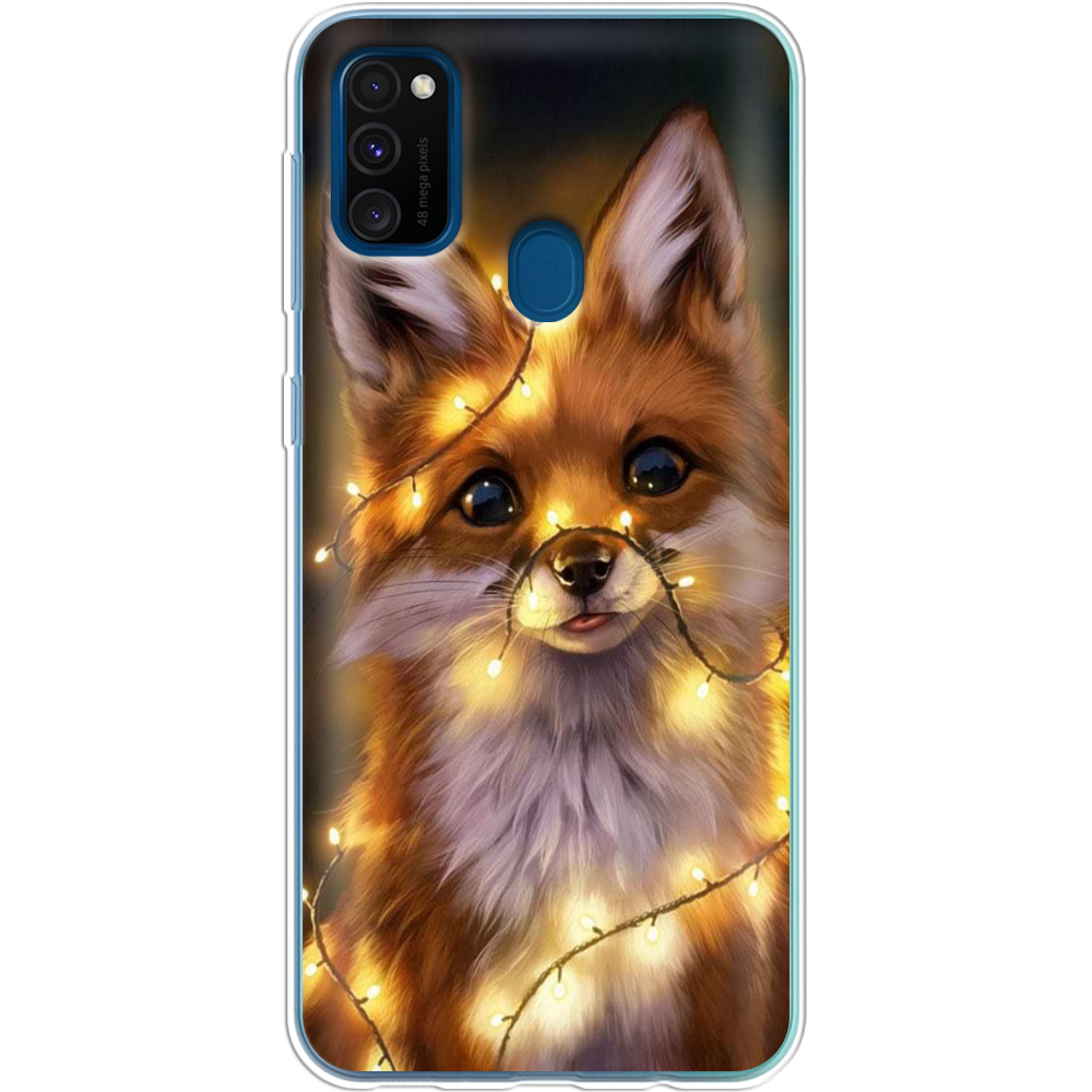 Чехол с рисунком Boxface Samsung M307 Galaxy M30s Рождественская лиса Прозрачный силикон (38209-up2399-38209)
