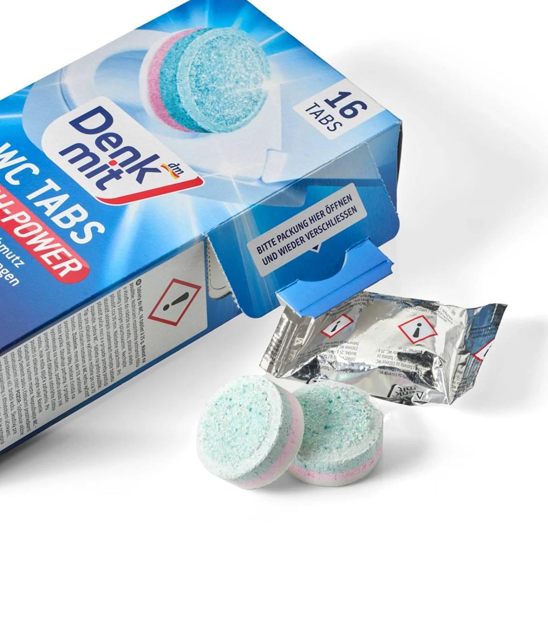 Таблетки для чищення унітазу Denkmit WC-TABS 16 шт. - фото 2 Таблетки для чищення унітазу Denkmit WC-TABS 16 шт. - фото 2