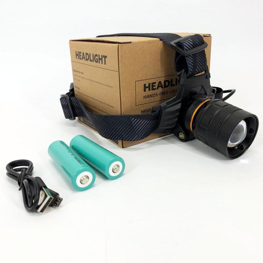 Фонарь налобный Bailong BL-8076-2-GT100 для рыбалки яркий