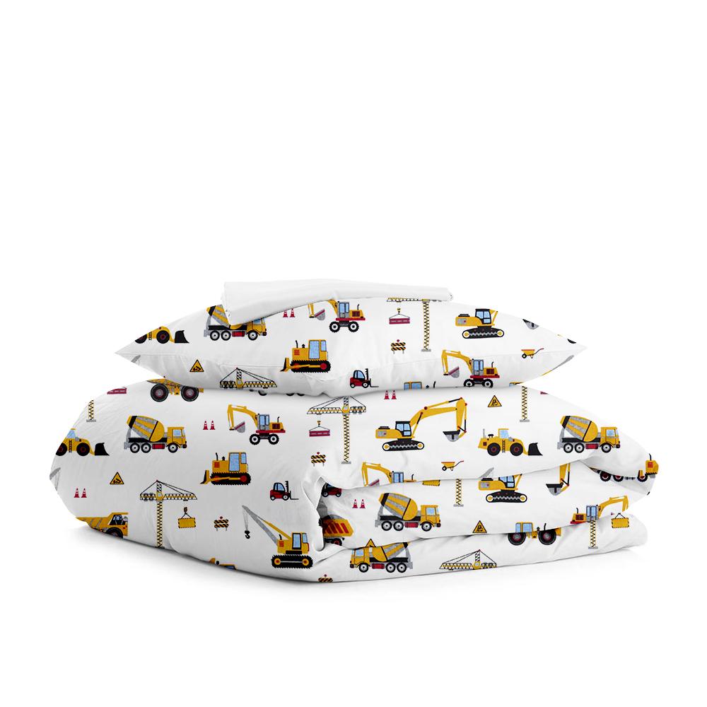 Подростковое постельно бельё BUILDING YELLOW WHITE