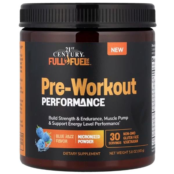 Комплекс до тренування 21st Century Full Fuel 365 Pre-Workout Performance 165 г/30 порцій Blue Raz (000027890)