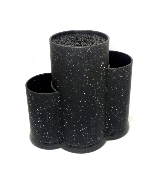 Підставка для ножів і кухонних приладів Unique UN-1854 потрійна Чорний (21724960)