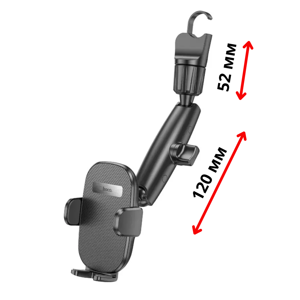 Держатель для телефона в машину Hoco универсальный на зеркало заднего вида Черный (H17) - фото 4 Держатель для телефона в машину Hoco универсальный на зеркало заднего вида Черный (H17) - фото 4