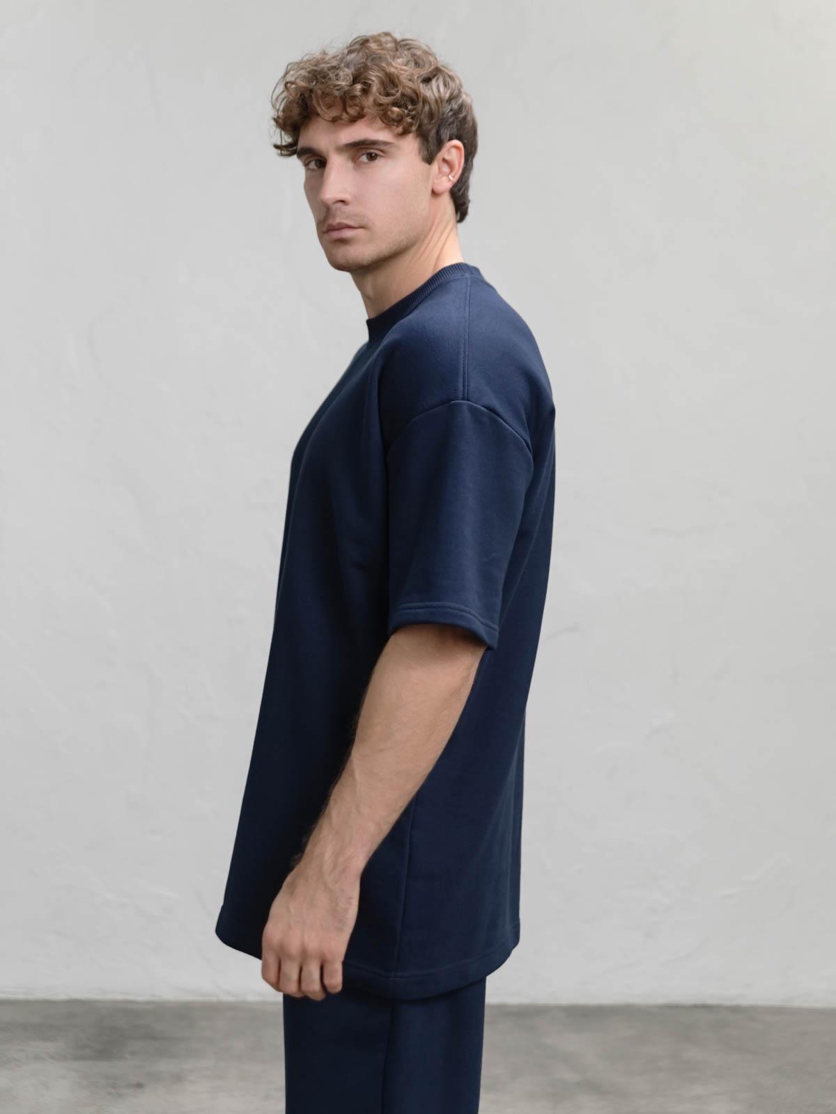 Футболка чоловіча вільна FROMUS XL/XXL Синій (1125-5) - фото 2 Футболка чоловіча вільна FROMUS XL/XXL Синій (1125-5) - фото 2