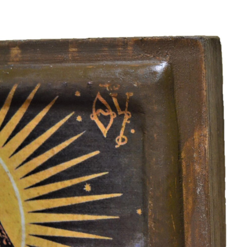 Ікона Пресвята Богородиця Остробрамська на дереві 30х38 см (102-0055в) - фото 3 Ікона Пресвята Богородиця Остробрамська на дереві 30х38 см (102-0055в) - фото 3