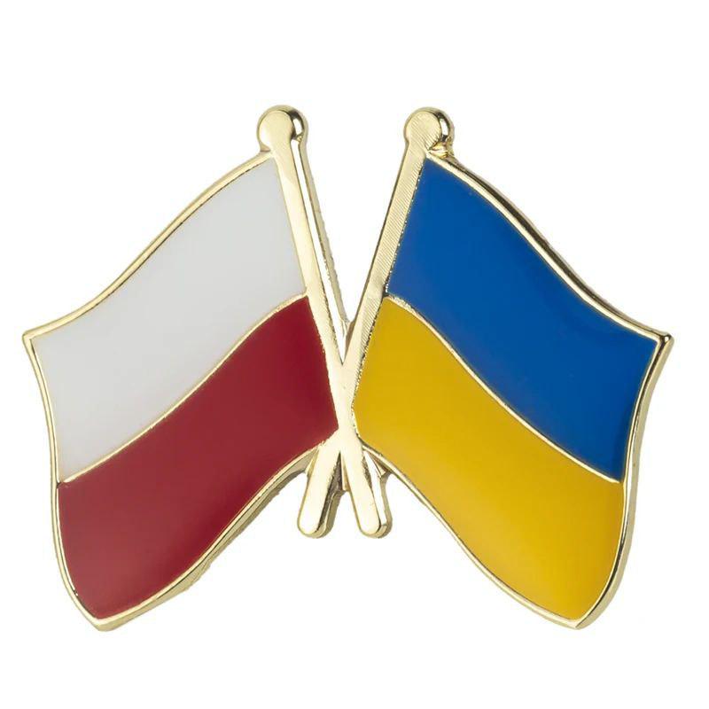 Значок двойной Friendship Flag Украина/Польша (18819344)