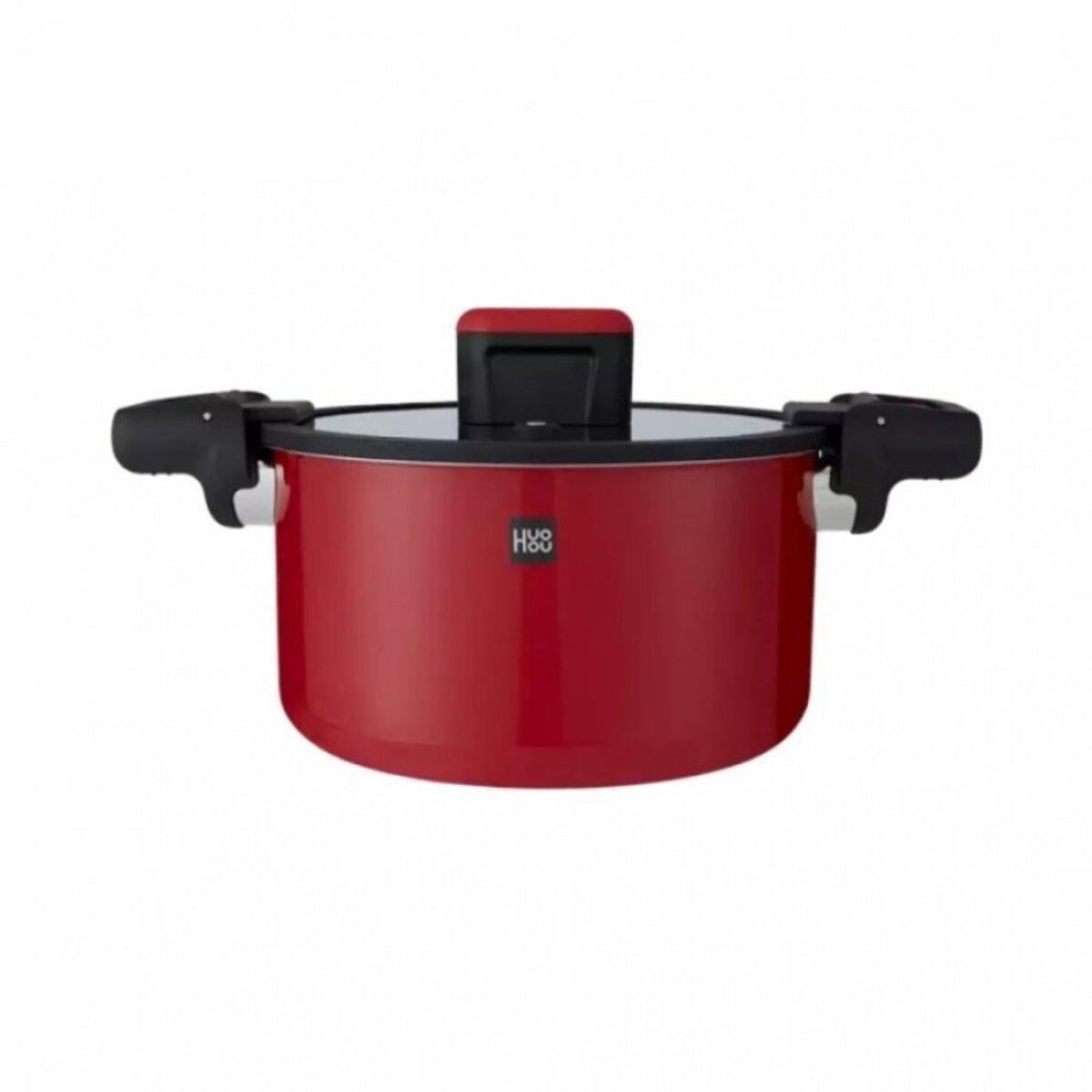Кастрюля-скороварка HuoHou Stainless Steel Enamel MicroPressure Cooker 24 см 6 л Red (HU0160)