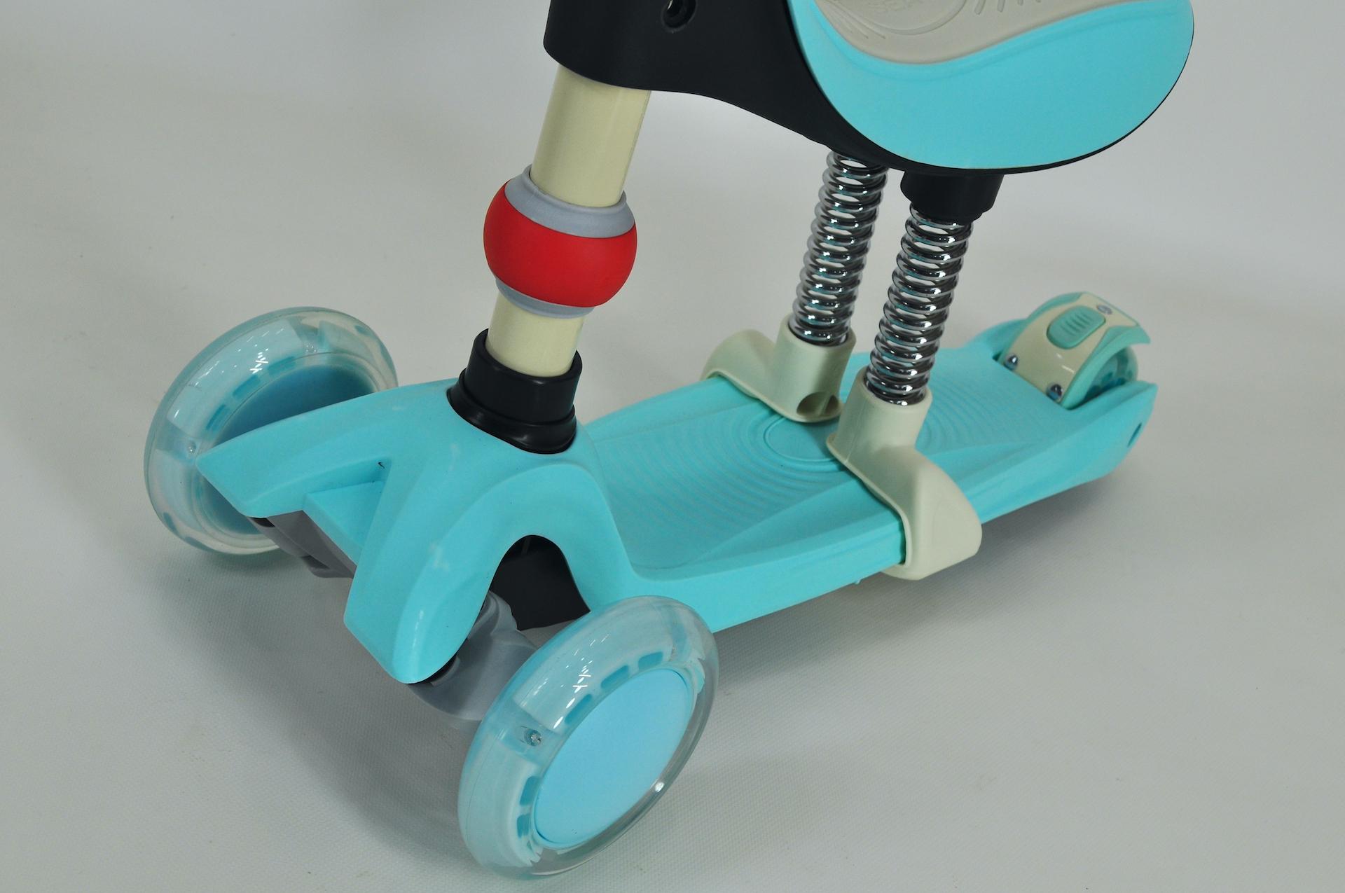 Самокат біговел Maraton Credo 3в1 дитячий триколісний з сидінням та батьківською ручкою Бірюзовий - фото 4 Самокат біговел Maraton Credo 3в1 дитячий триколісний з сидінням та батьківською ручкою Бірюзовий - фото 4