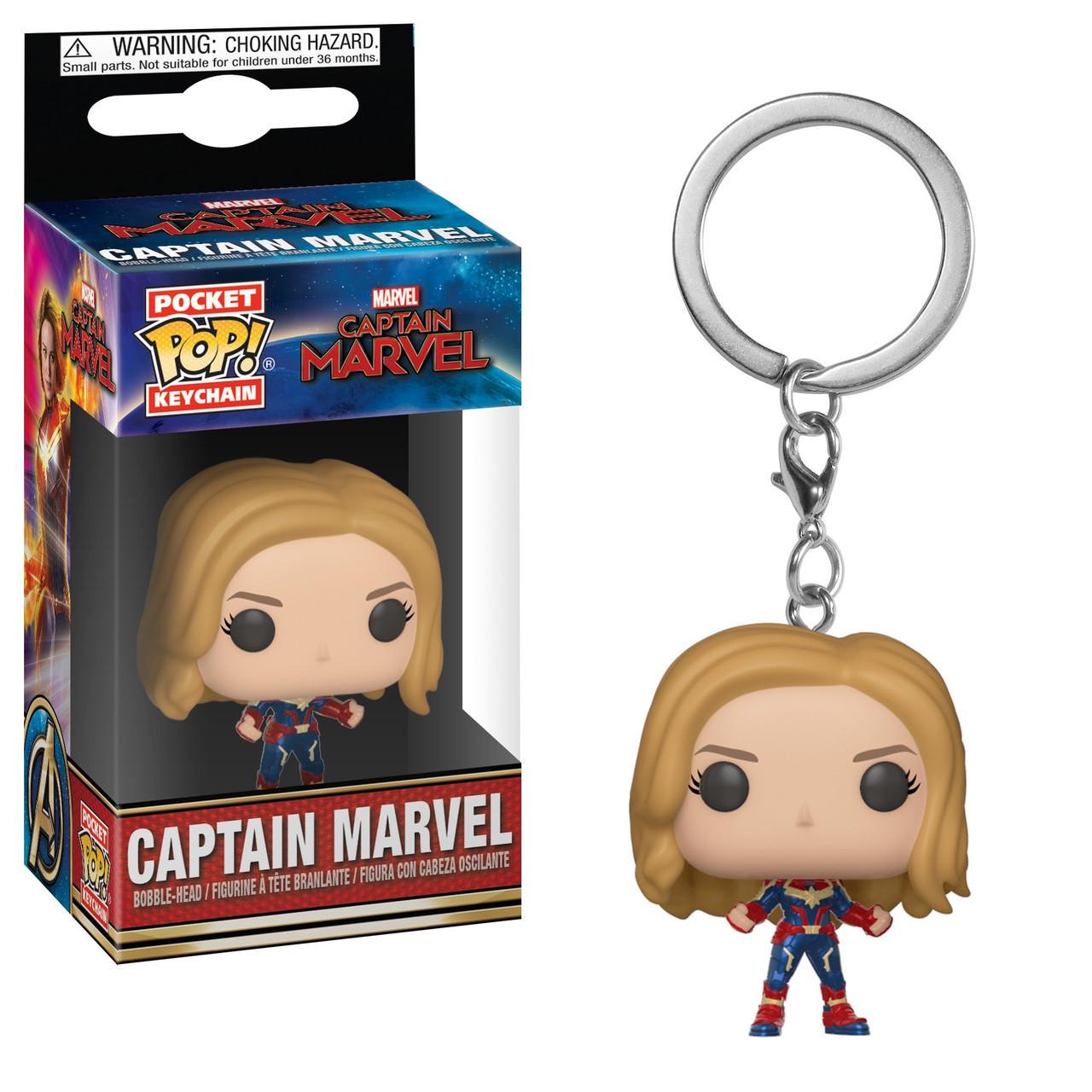 Фигурка брелок Funko Pop Marvel Captain Marvel 4 см (CM 001) - фото 2 Фигурка брелок Funko Pop Marvel Captain Marvel 4 см (CM 001) - фото 2
