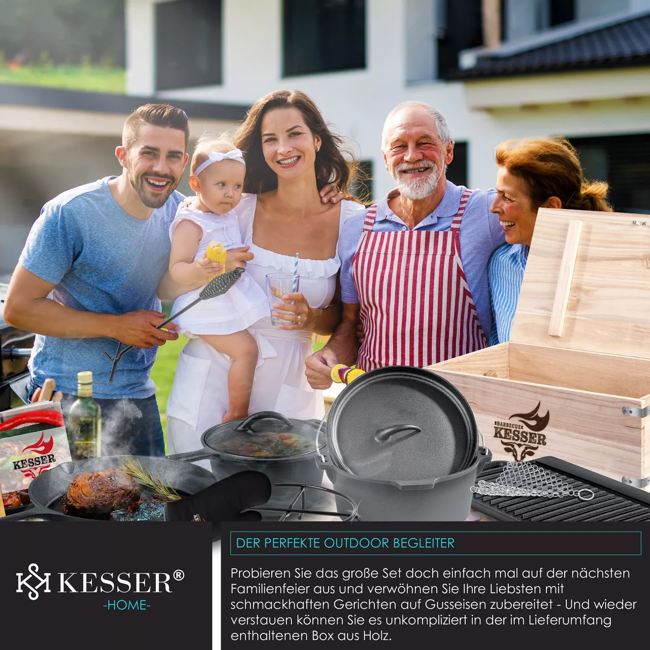 Посуд туристичний KESSER чавун 10 предметів - фото 7