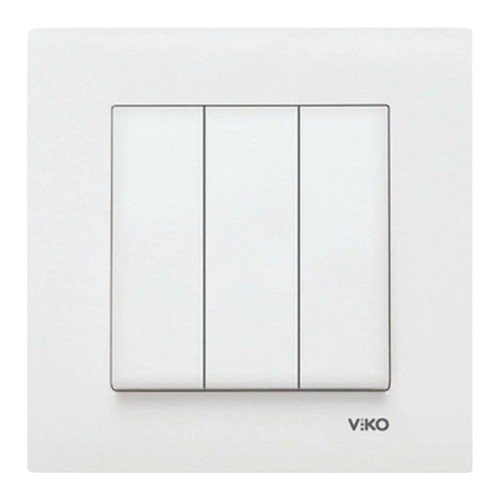 Выключатель Viko Karre трехклавишный Белый (21078-е)
