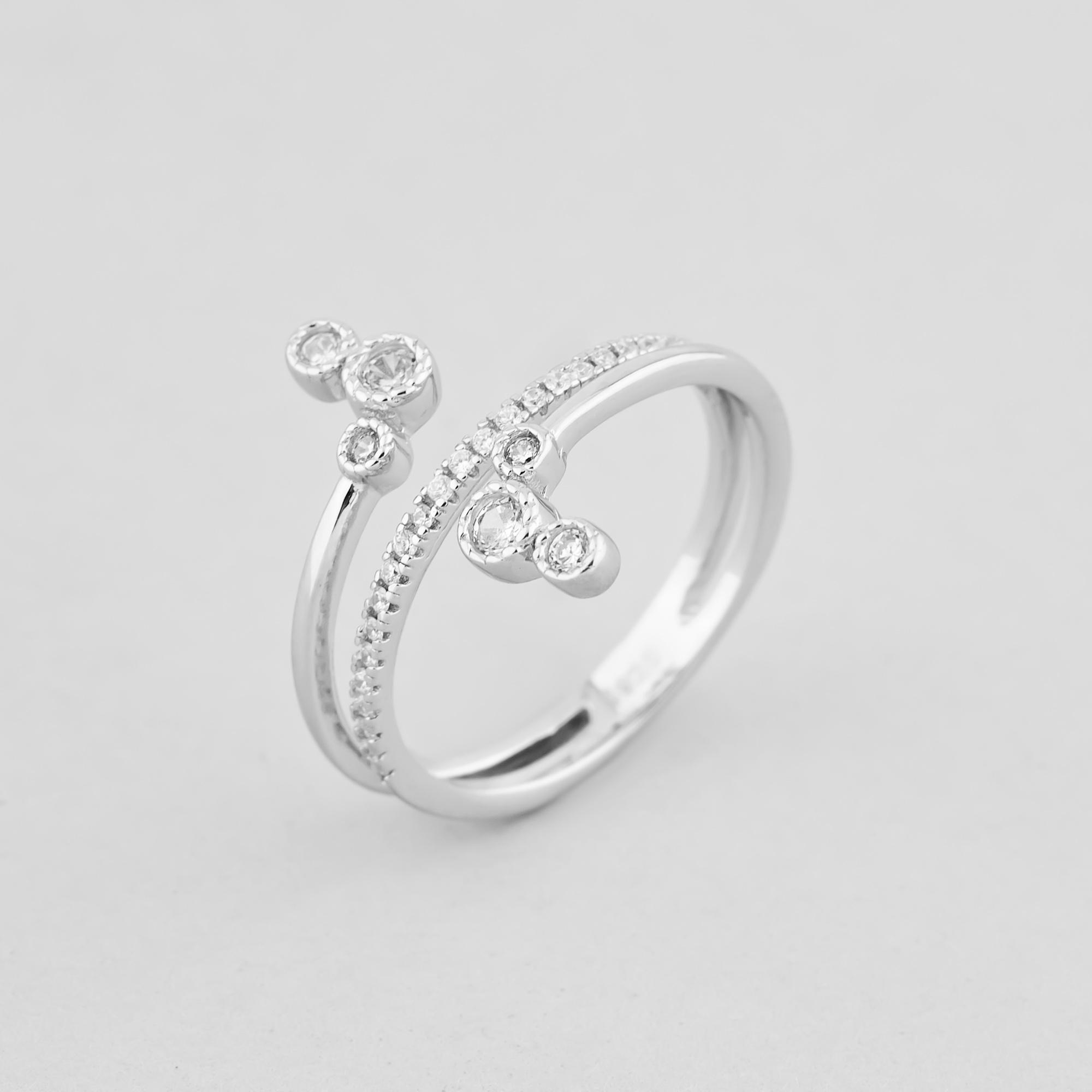 Серебряное кольцо Minimal Капли р. 17 (14625) Серебряное кольцо Minimal Капли р. 17 (14625)