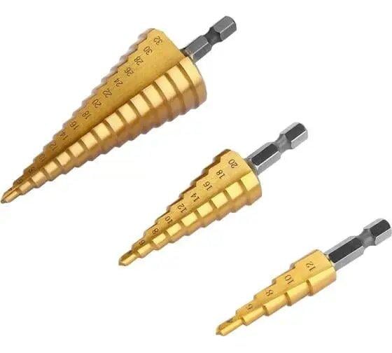 Набір ступінчастих свердел 4-32 мм DoVVALT 8566 3 шт.