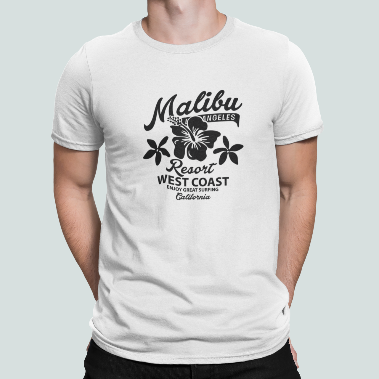 Футболка чоловіча Stedman з написом "Malibu resort" L Білий (ПН460-9) Футболка чоловіча Stedman з написом "Malibu resort" L Білий (ПН460-9)
