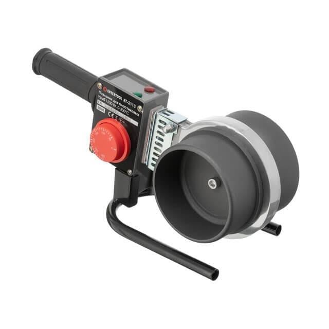 Паяльник для пластикових труб Intertool RT-2113 1500 Вт 0-300°C насадки 75/90/110 мм металевий кейс