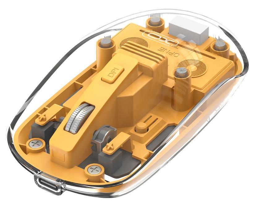 Мышь Xo M12 bluetooth wireless transparent Желтый (7106511)