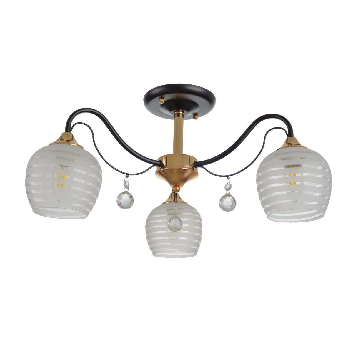 Люстра Brille LK-676S/3 E27 BK+FG (24-332)