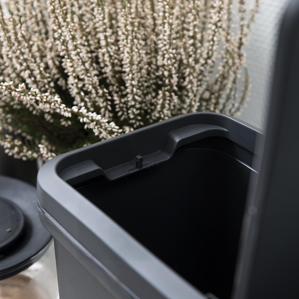 Ведро для мусора MVM BIN-04 6L ANTHRACITE с крышкой 6 л Черный (211569) - фото 6