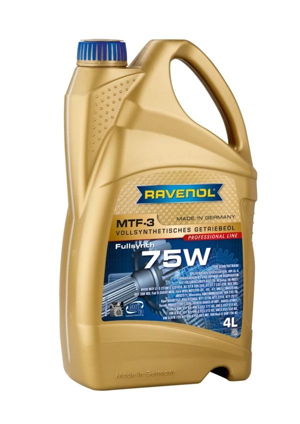 Трансмиссионное масло RAVENOL MTF-3 75W синтетика 4 л (1221104-004)