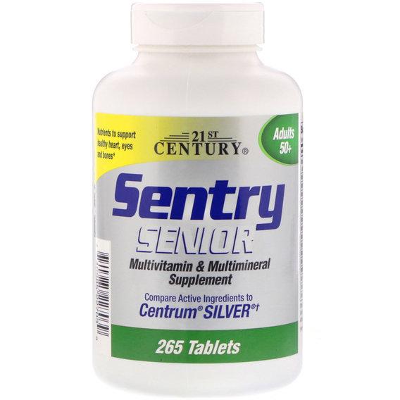 Вітамінно-мінеральний комплекс 21st Century Sentry Senior Multivitamin & Mineral Supplement 50+ 265 таблеток (000000166)