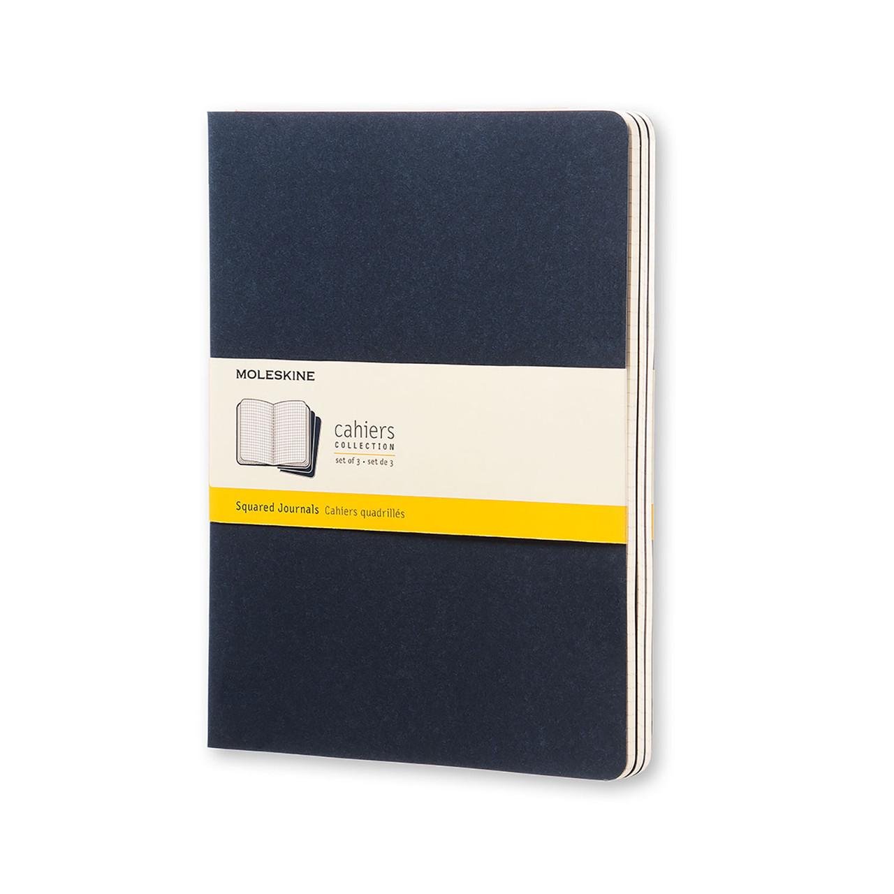 Блокнот Moleskine Cahier синий большой 120 страниц клетка 19х25 см (9788862931113)