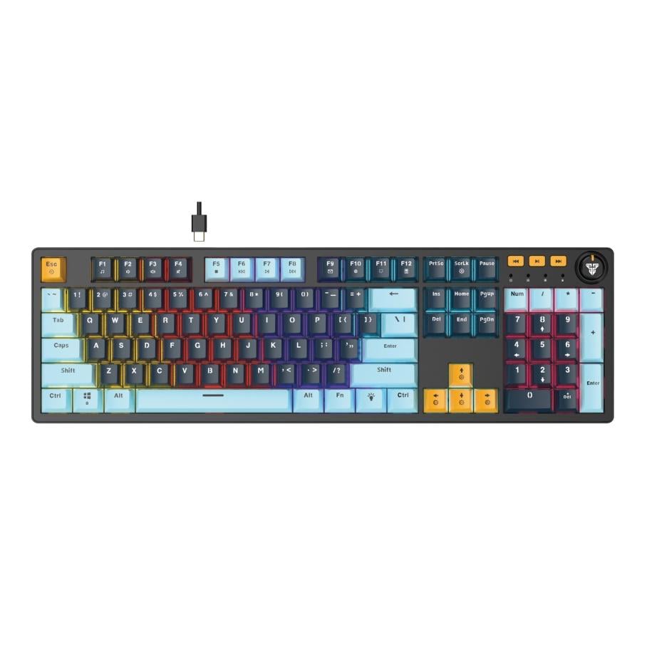 Клавиатура игровая механическая Fantech ATOM107S MK893S MIZU Red Switch Hot-Swap RGB 17 режимов 108 клавиш USB-C Navy (34880354)