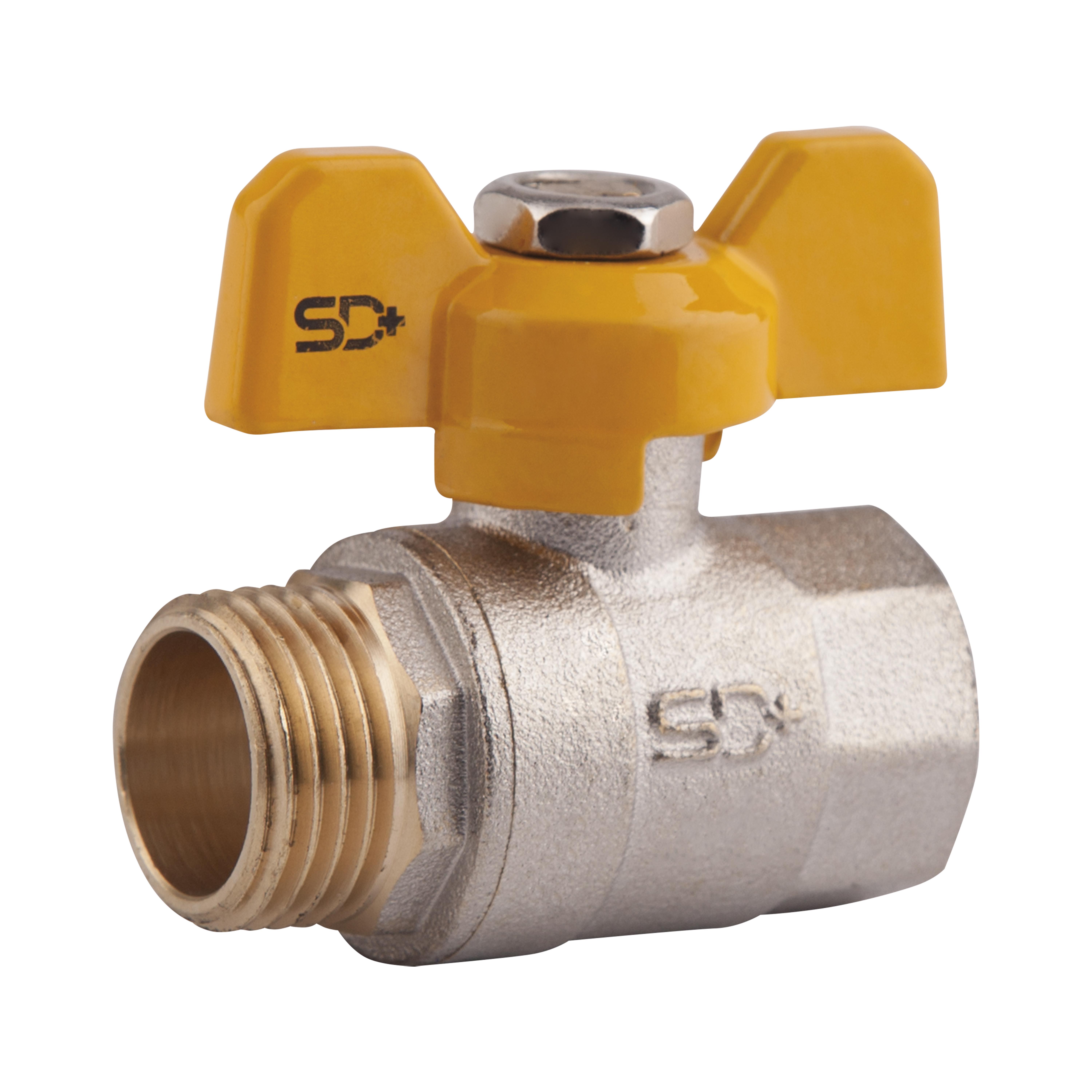 Кран шаровой SD Plus 3/4" ВН бабочка для газа (SD607G20)
