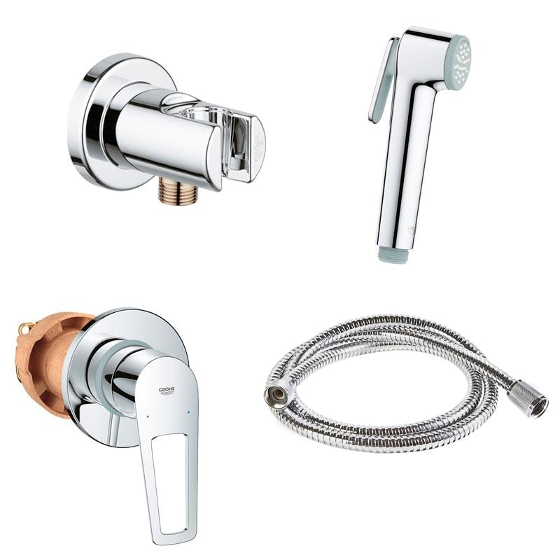 Гигиенический душ со смесителем Grohe BauLoop из Tempesta-F Хром (UA11104201A)