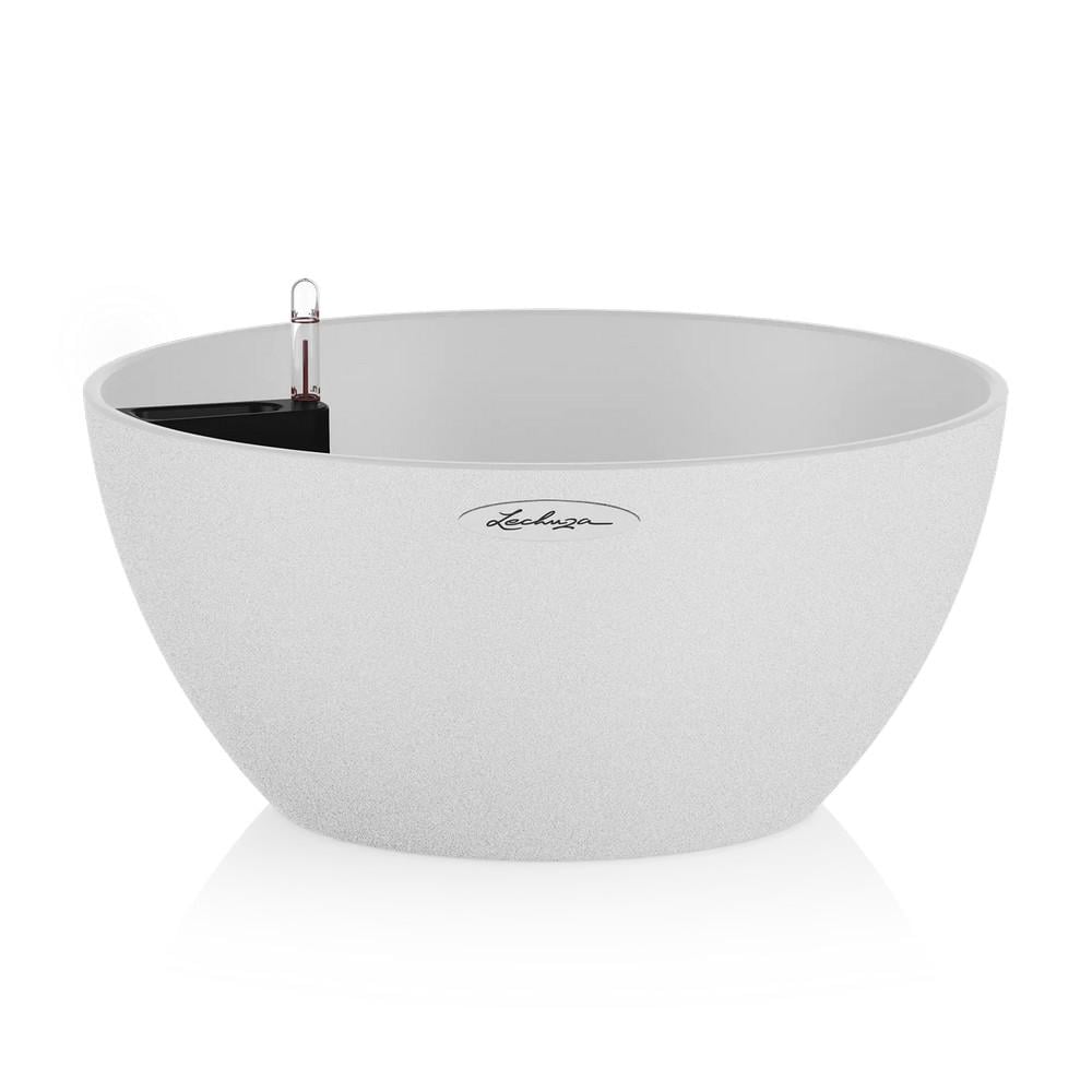 Умный вазон Lechuza Cubeto Stone 30 4,5 л Кварцевый белый (13837)