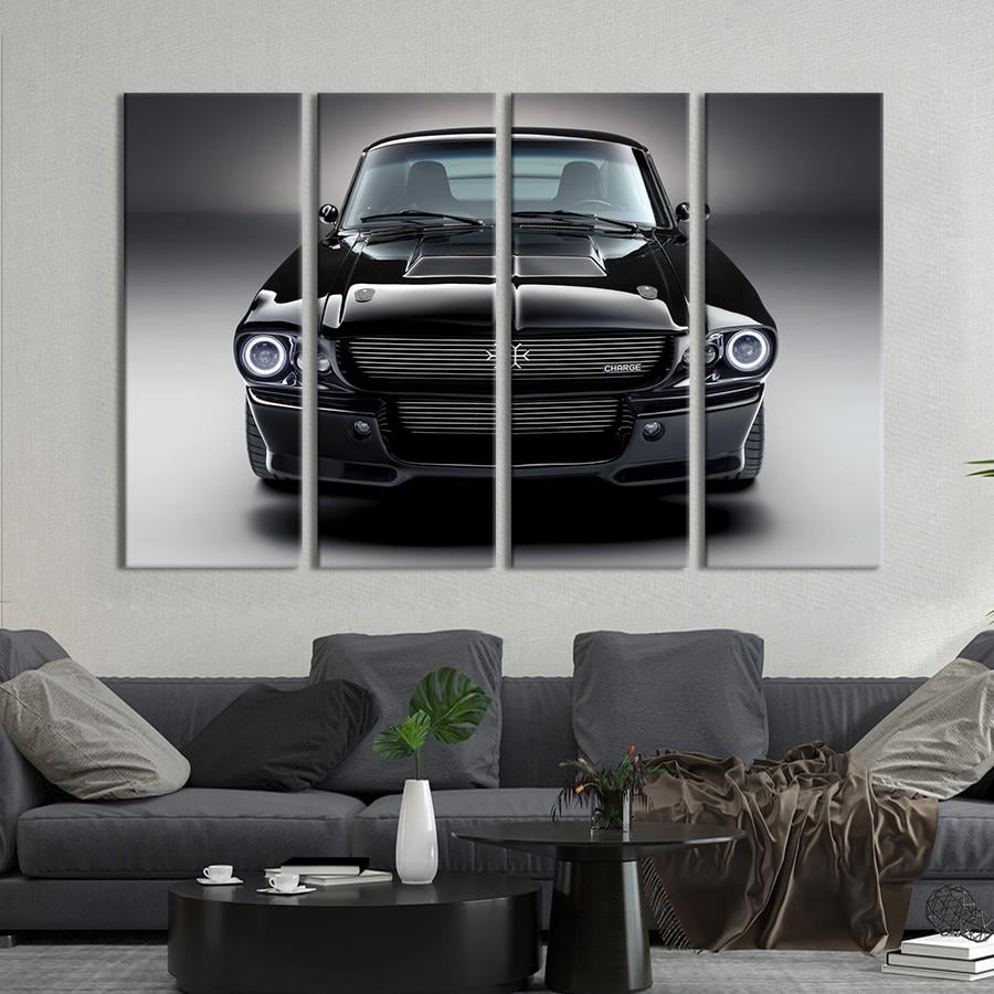 Картина на полотні Стильний автомобіль Ford Mustang 1967 209x133 см (1243-41)