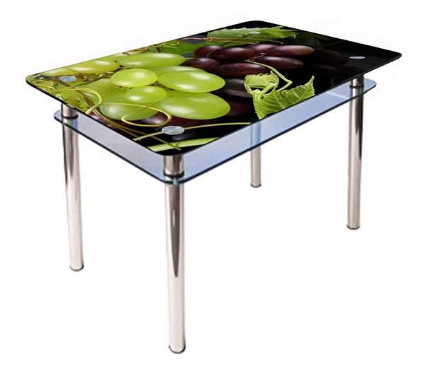 Обідній стіл Glass Antonik КС-1 1000х600х750 мм з фотодруком №68 Зелений (3582006801)