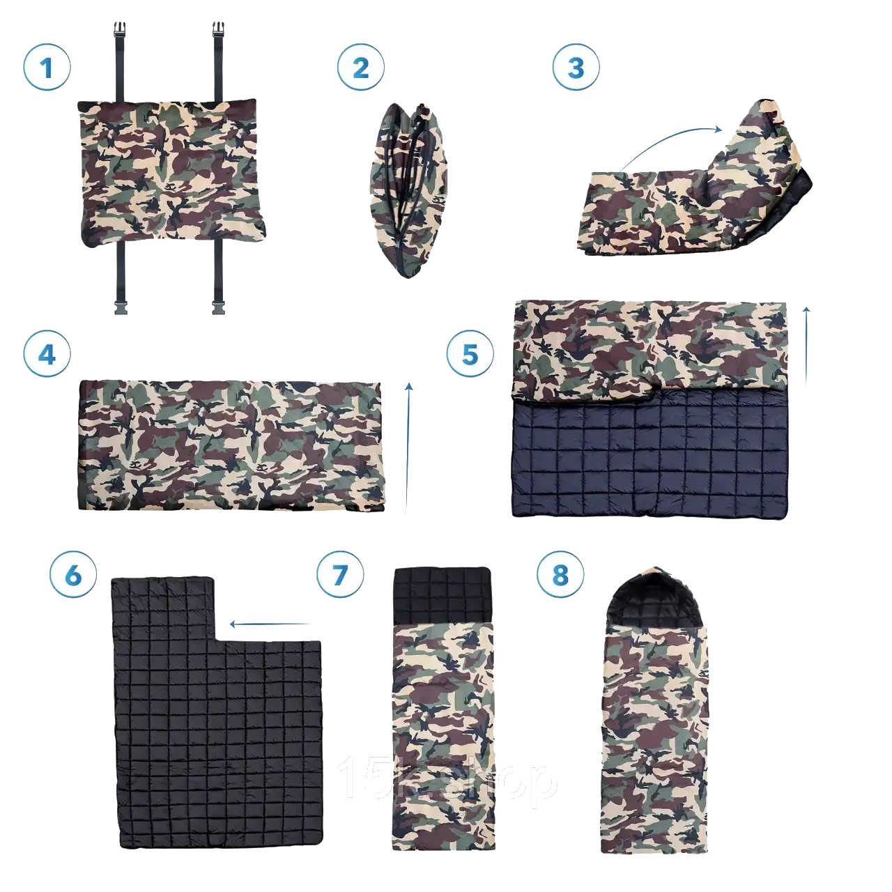 Спальный мешок Киборг зимний до -30 220х90 см Камуфляж (2192037150) - фото 5 Спальный мешок Киборг зимний до -30 220х90 см Камуфляж (2192037150) - фото 5