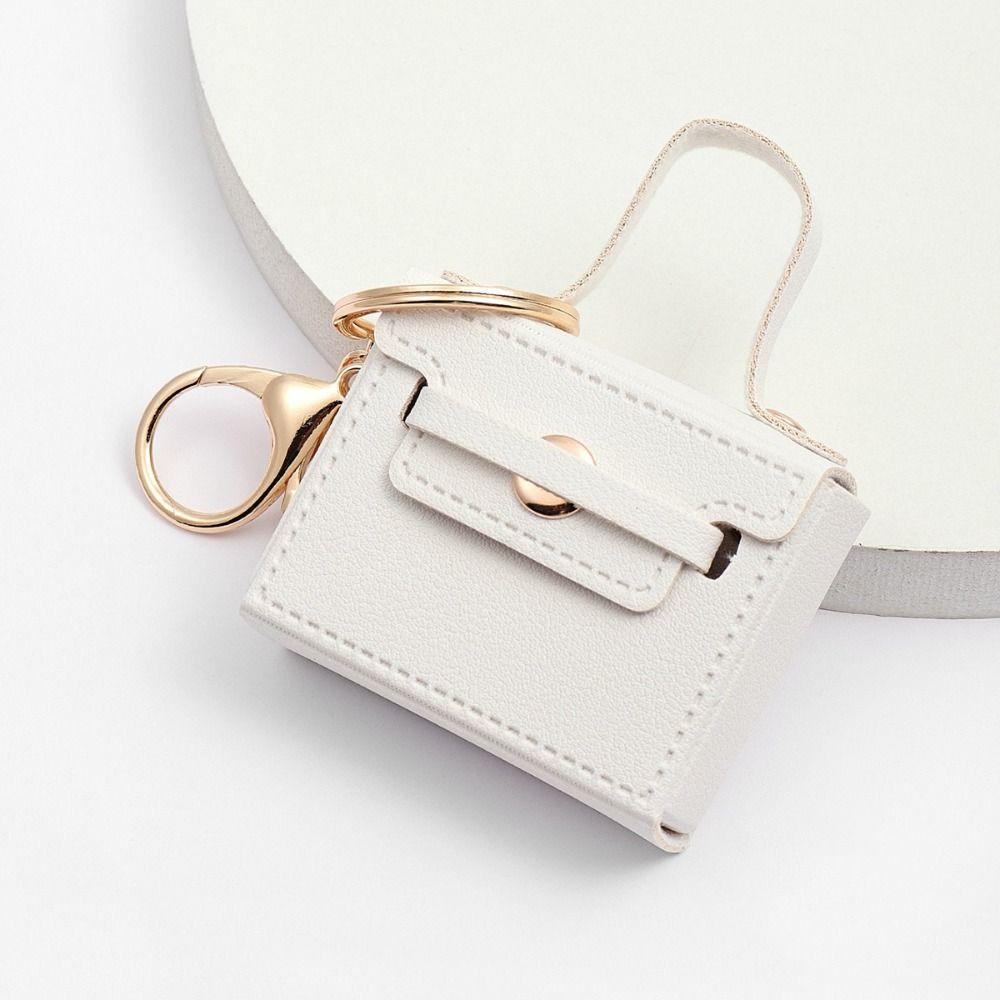 Брелок-ключница Мини сумочка на сумку/косметичку Белый - фото 3 Брелок-ключница Мини сумочка на сумку/косметичку Белый - фото 3