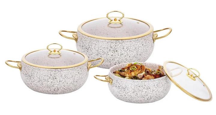 Набір посуду Edenberg EB-12921 з мармуровим антипригарним покриттям 6 пр. (ML-04493) Набір посуду Edenberg EB-12921 з мармуровим антипригарним покриттям 6 пр. (ML-04493)