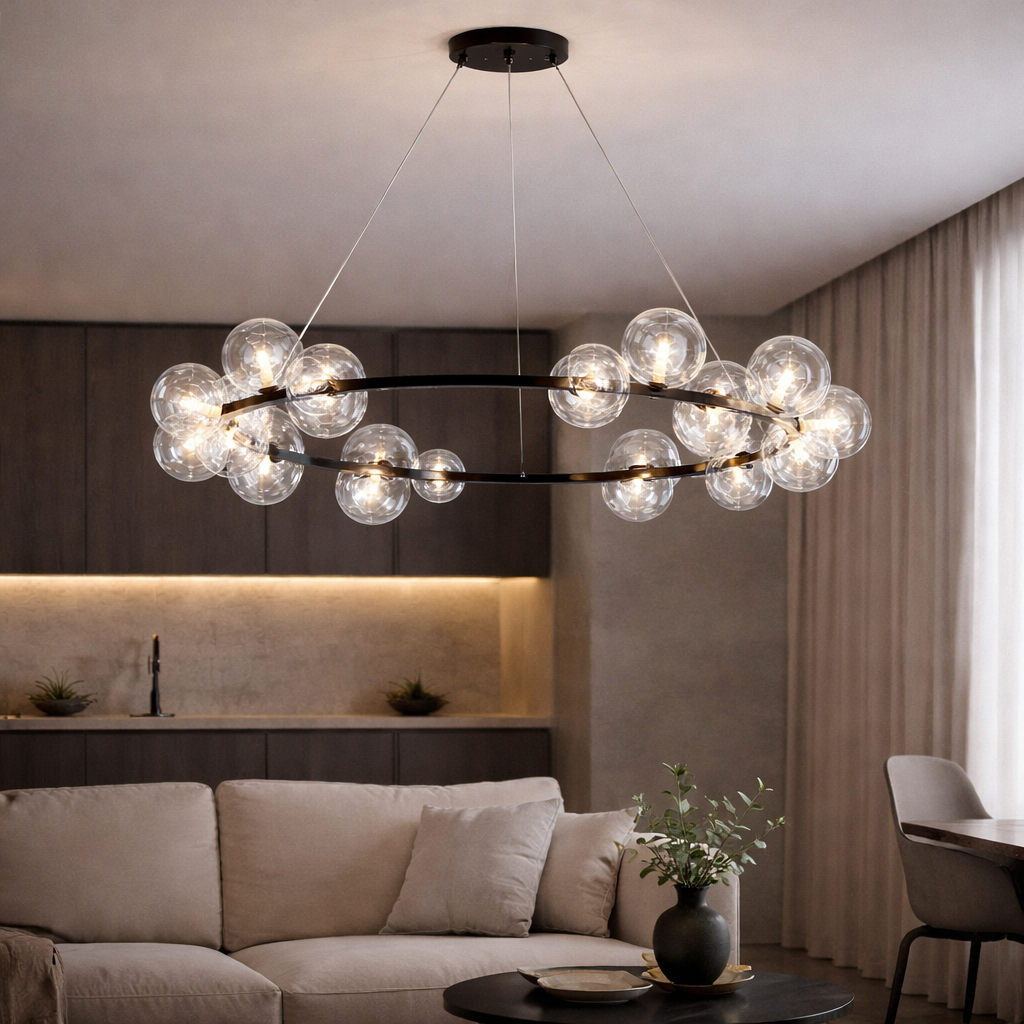 Люстра Atmosfera Cosmo G9 220V х 24 шт. (20281/24В BK+CL)