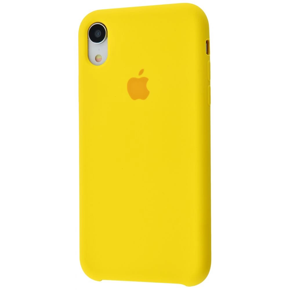 Силиконовый Чехол Накладка Silicone Case для iPhone XR Закрытый низ Canary Yellow