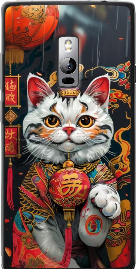 Чехол на OnePlus 2 China Cat v2 (6135u-386-42517)