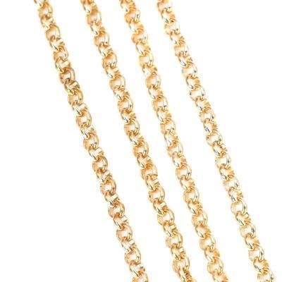 Цепь для рукоделия круглое звено 2 мм 1 шт. 1 м Золотой (ЦФ0002ь49)