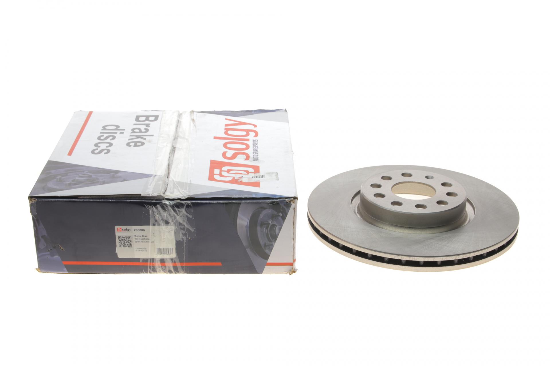 Диск тормозной передний SOLGY для VW Caddy III 04-312x25 мм (208080)