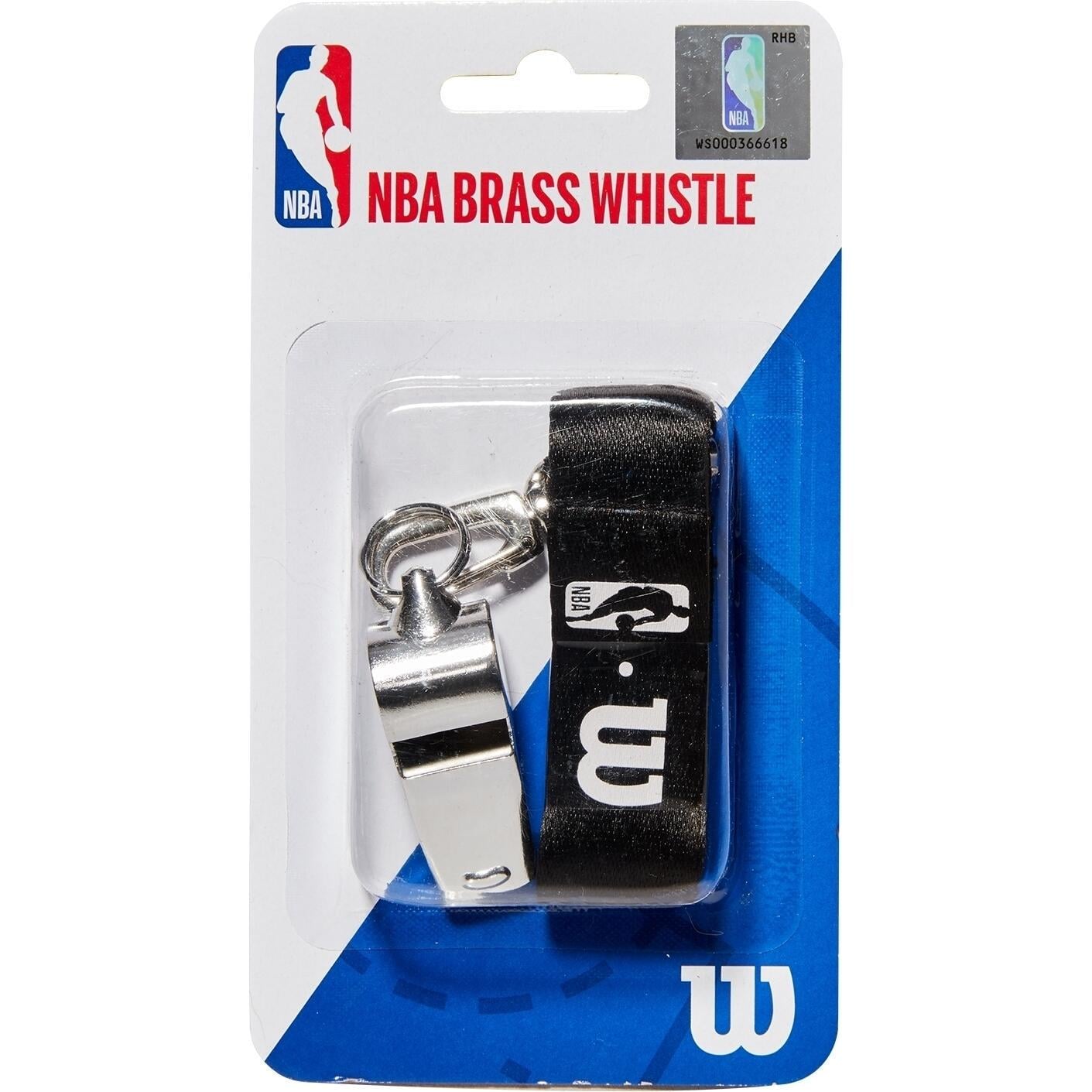 Свисток Wilson NBA BRASS WHISTLE WITH LANYARD Серебряно-черный (WTBA5000NBA)