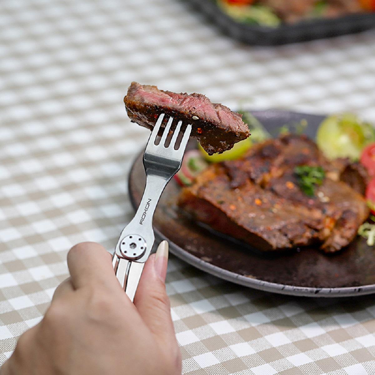 Набір столових приладів Roxon C1S 3в1 ложка/вилка/ніж нержавіюча сталь (C1S) - фото 8 Набір столових приладів Roxon C1S 3в1 ложка/вилка/ніж нержавіюча сталь (C1S) - фото 8