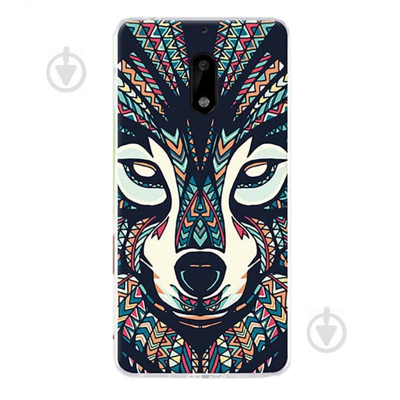 Чехол с рисунком Printed Silicone для Nokia 6 Волк (hub_yYsR79912)