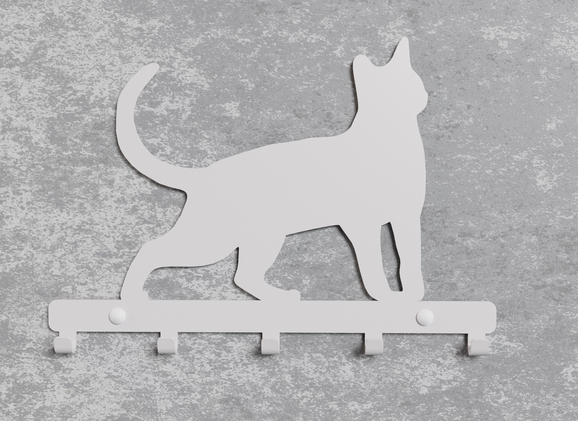 Ключница настенная Loft-Craft Кисть из металла Белый (KH-003-wh)