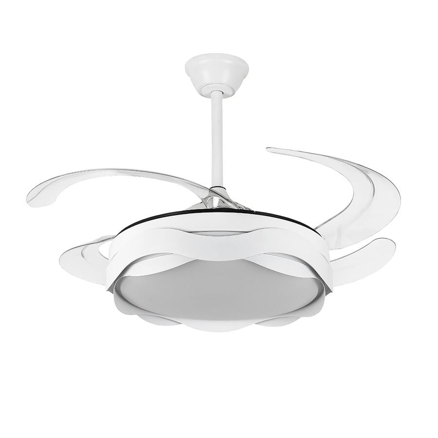 Люстра-вентилятор Levistella 79430607943069 48 WH з круглою LED лампою та пультом Білий (2659179365)