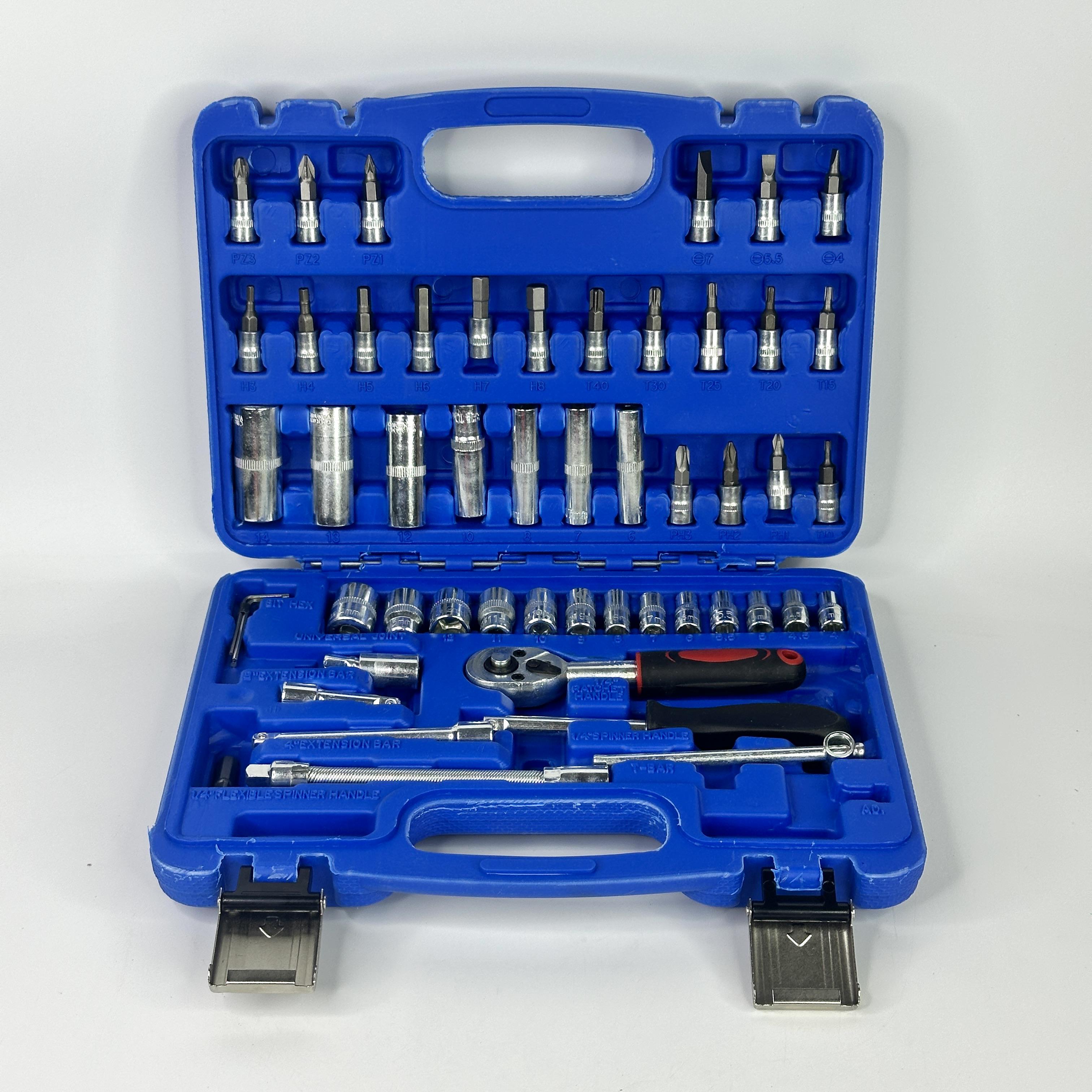 Набор инструментов для автомобиля в пластиковом кейсе 53 шт. (ES-53) Набор инструментов для автомобиля в пластиковом кейсе 53 шт. (ES-53)